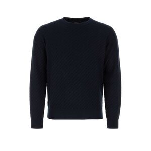 Brioni Men Midnight Blue Cotton Sweater